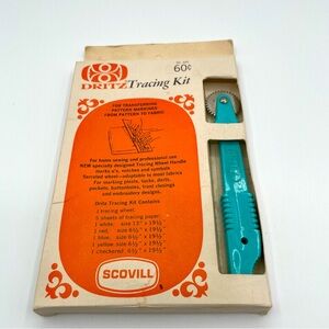 Vintage Scovill Dritz Tracing Kit For Sewing Original Box USA Made #645 See Pics